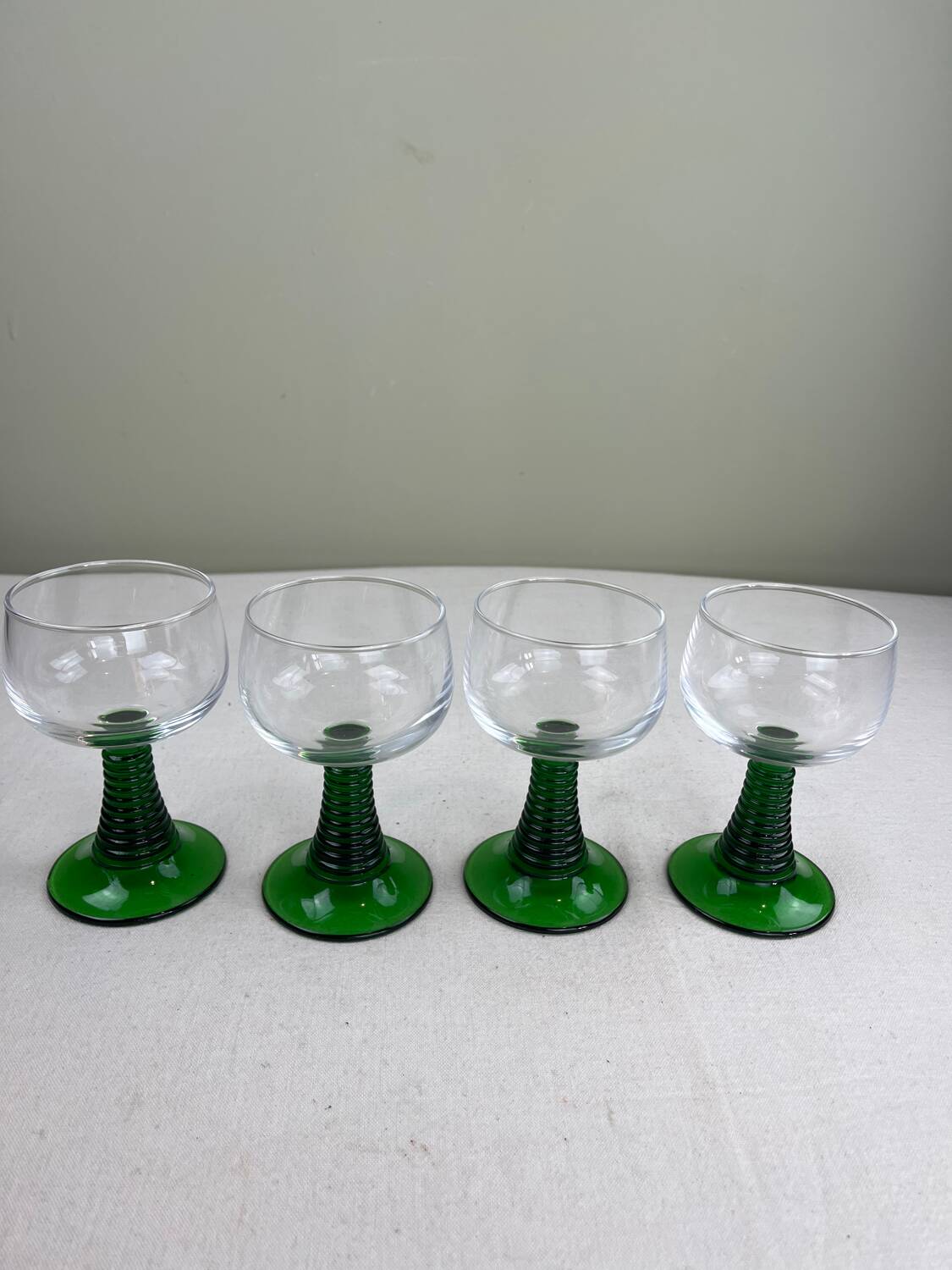 4 vintage glasses