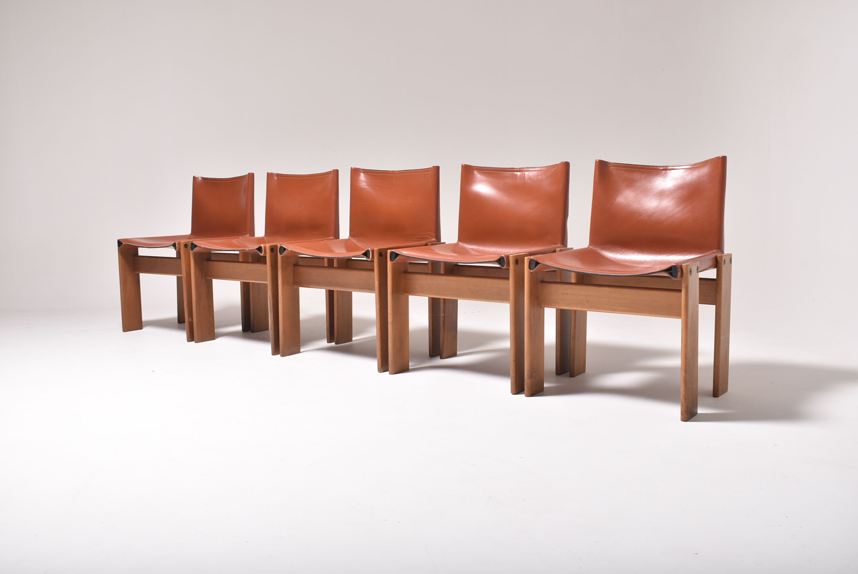 Set of 5 Monk chairs by Afra and Tobia Scarpa 1970