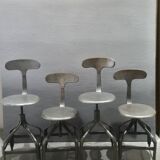 Vintage adjustable chairs/stools, Edition Nicolle, around 1960.