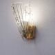 Set of 5 Vintage Italian Murano Glass Wall Lamps, Gold Plated, 1970s
