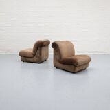 Italian Mimo Padova Lounge Chair Chenille 1970s