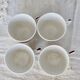 4 tasses à café antiques faïence – Creil & Montereau HBCM « Simone »