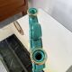Vallauris green ceramic candle holder