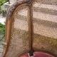 Louis XV style walnut and cane armchair