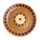 Assiette vintage aux motifs folkloriques et floraux