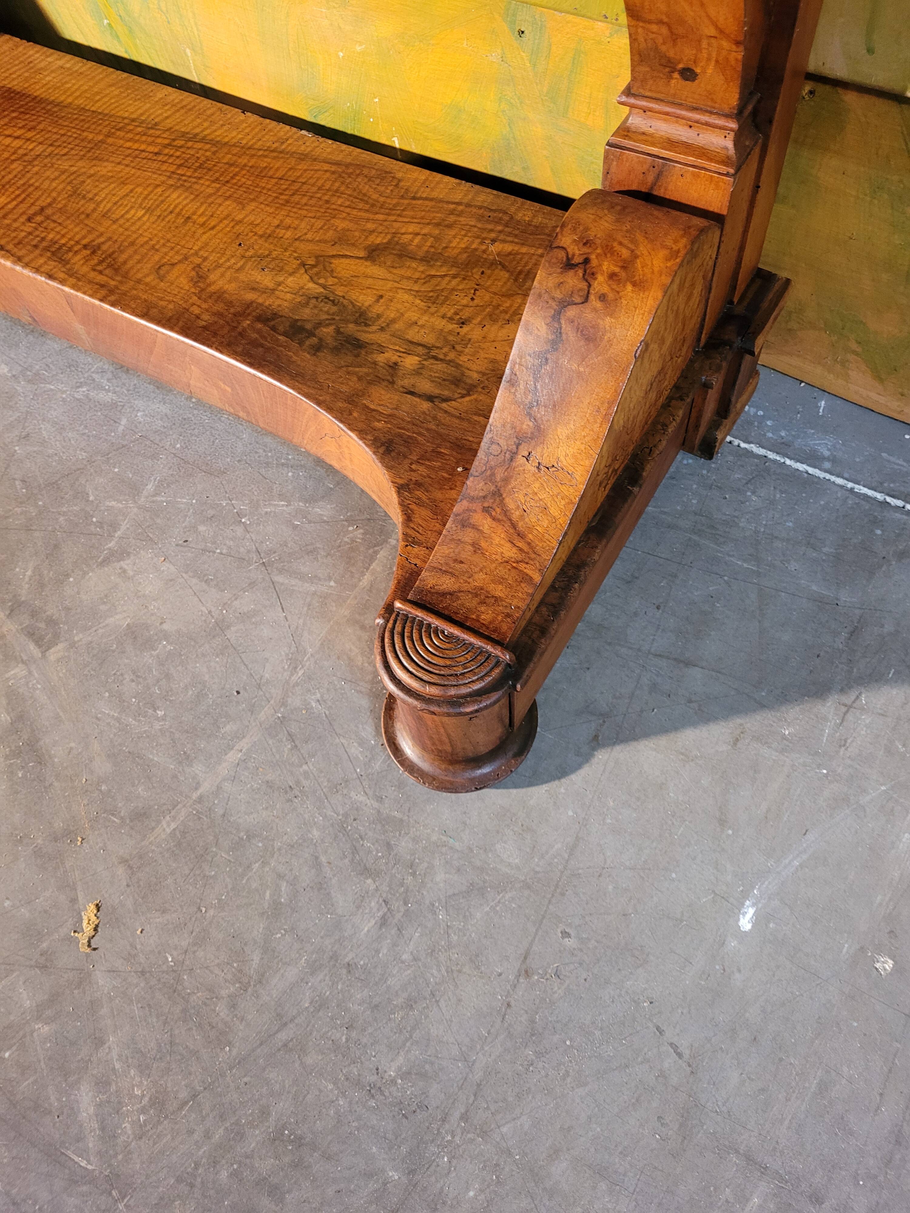 Restoration period mahogany console