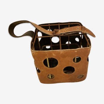 Vintage bottle holder imitation leather