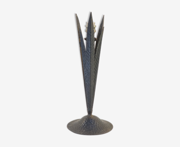 Pied de lampe art deco en fer forgé