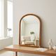 Miroir arche vintage en rotin et bambou (90x61 cm) – Style Riviera, années