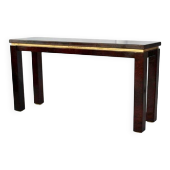 Console table in goat skin by Aldo Tura, Italy, 1970s