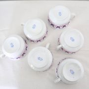 Set of 6 cups in Alfoldi porcelain, vintage Hungarian