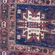 Old caucasian rug shirawan 19th handmade 76x120 cm