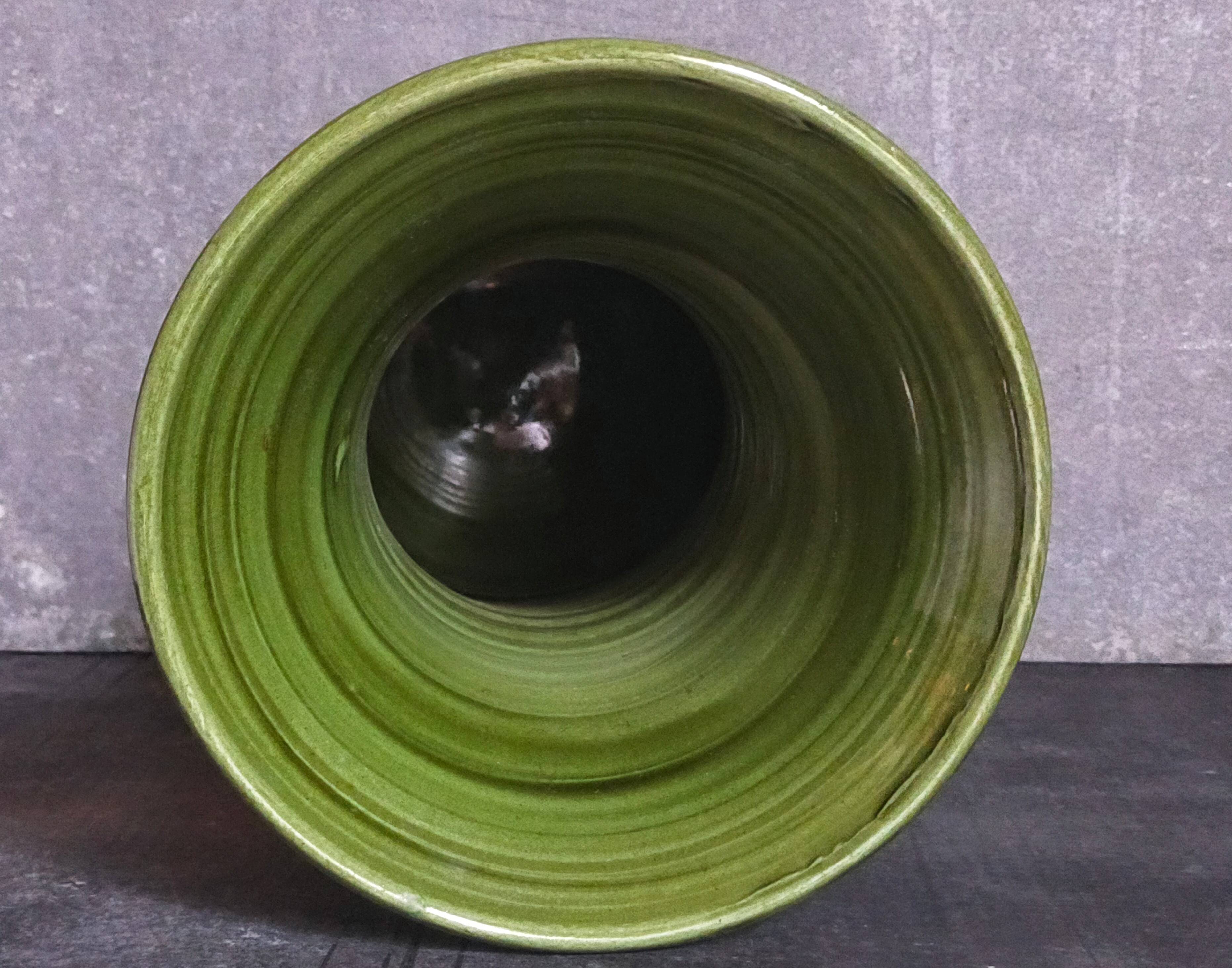 Vintage ceramic diabolo vase from the 1950s