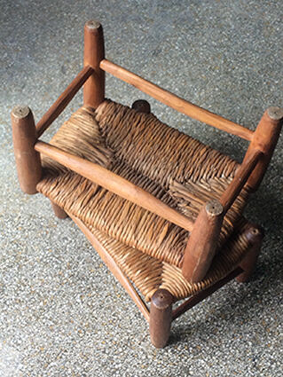Pair of mid-century mulched stools