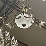 Lustre de style Louis XV. Bronze massif, cristal.