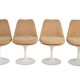 Set of 8 "Tulip" chairs by Eero Saarinen for Knoll, 1970s.