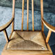 Solid wood and straw armchair, Reconstruction style, France