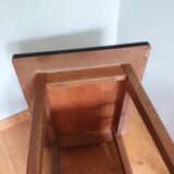 Formica and wood dessert table on wheels