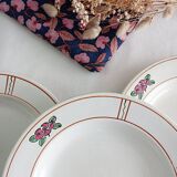 Lot de 3 assiettes creuses Salins, nénuphar