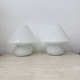 Limburg Glashütte glass table lamp mushroom , 1970’s