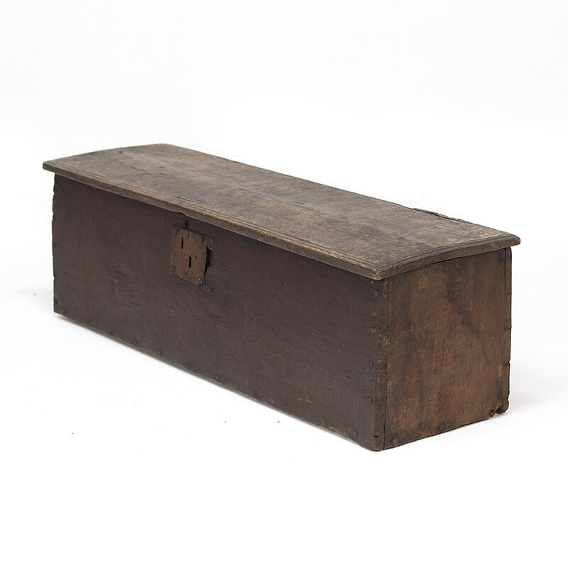 Antique 18th Century Six Plank Spanish Oak Chest