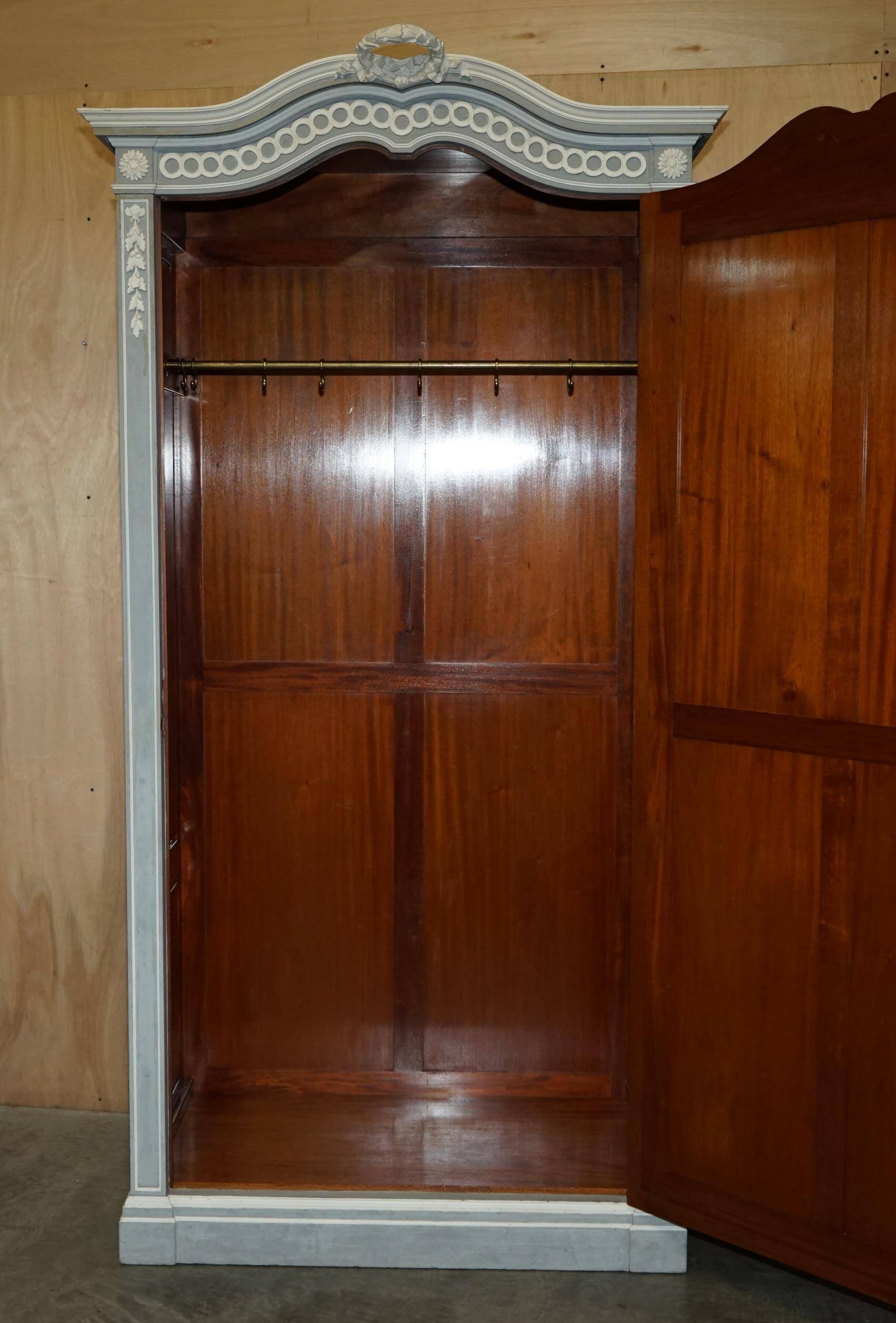 Antique wardrobe Mellier & Co with mirror door