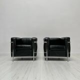‘90s Vintage LC2 Armchairs by Le Corbusier &Charlotte Perriand  for Cassina