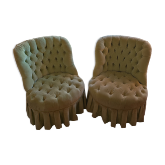 Pair of upholstered heaters
