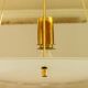 Ikea vintage brass &opalin glass hanging lamp circa 1970
