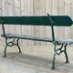 Garden bench of the early twentieth century cast iron and teak