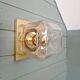 Pair of wall sconces in glass and brass, Limburg, 1970