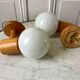 Pair of opline sconces and blond wood pine desgin years 60-70