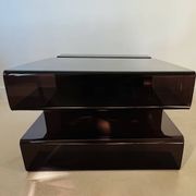 Large coffee table in smoked acrylic glass, France, 1970s