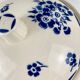 Half-porcelain soup tureen from Badonviller, blue flower pattern, early 20th century.