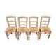 Suite de 4 chaises paillées