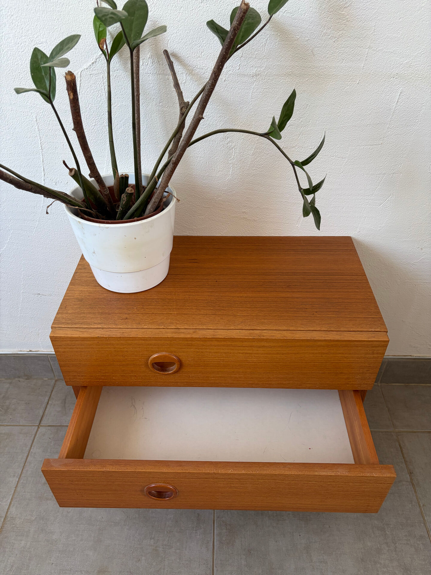 Scandinavian teak bedside table/nightstand