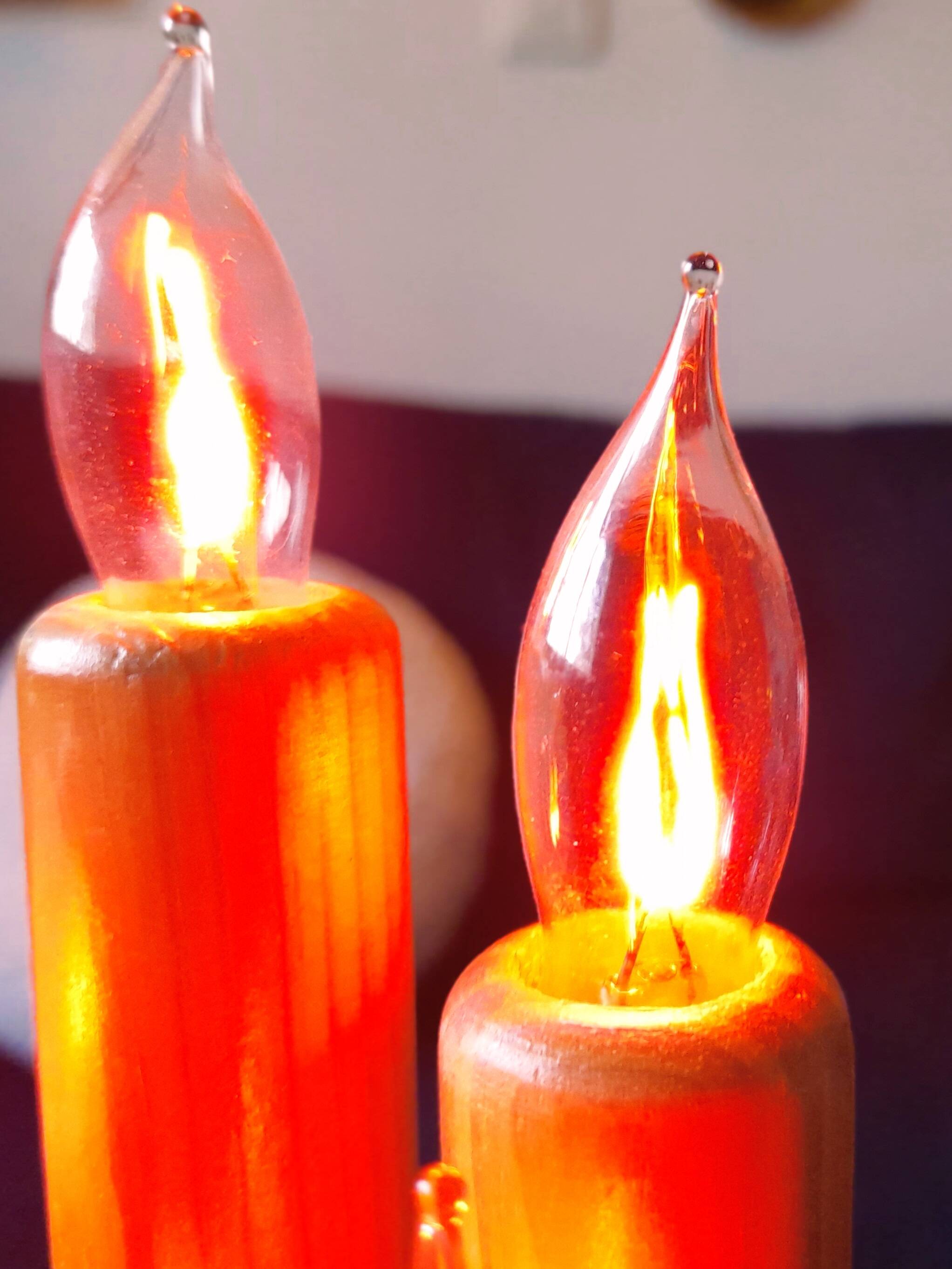 Vintage Swedish pine electric candelabra, 70s/80s