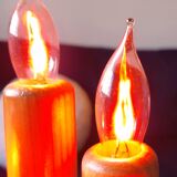 Vintage Swedish pine electric candelabra, 70s/80s