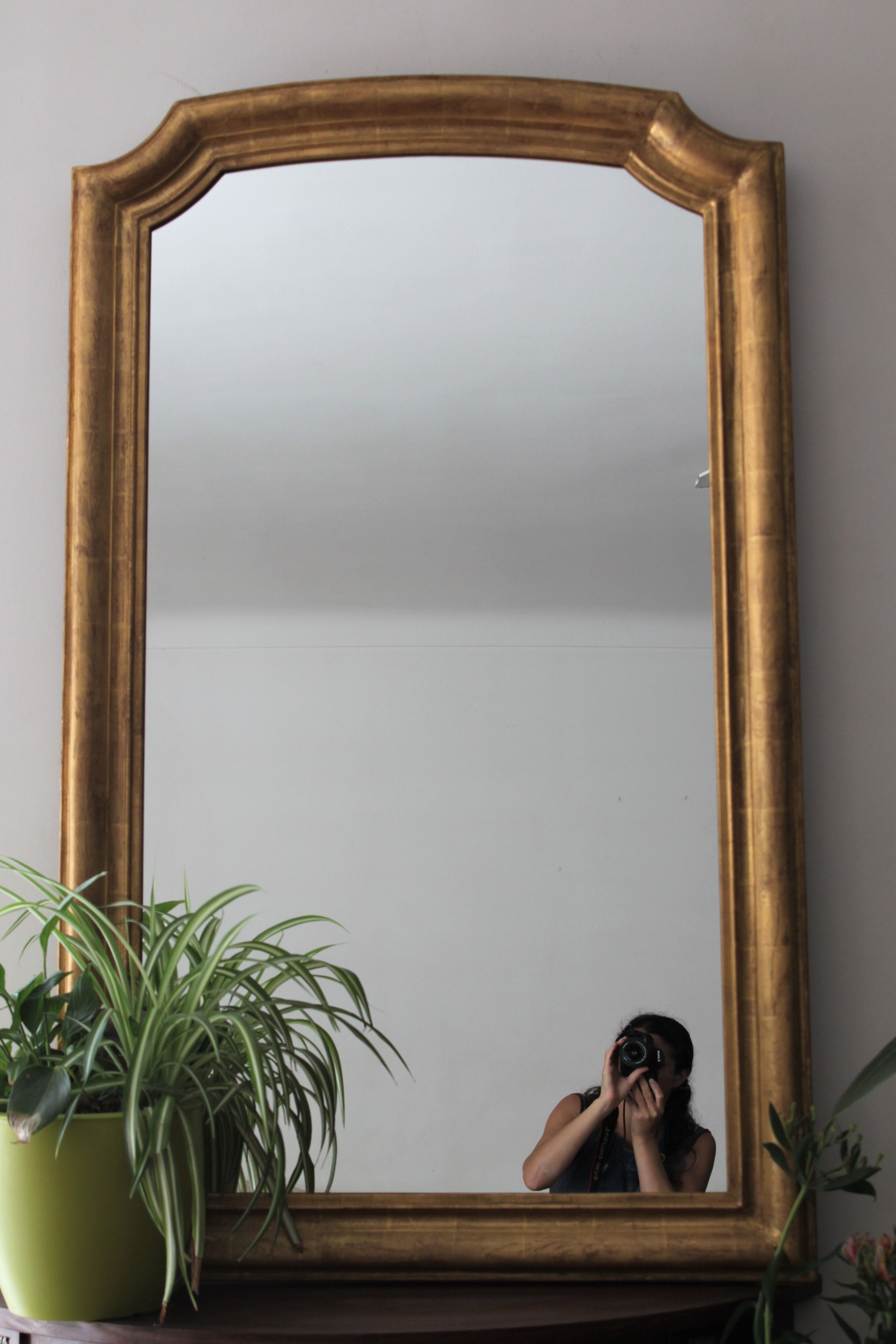Large mirror Louis Philippe "gendarme hat" 84x138cm