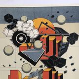 Alain le yaouanc un chantier, 1978. lithographie originale signée au crayon