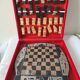 Vintage chess stone rounded board Egyptian