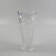 Vase en cristal avec gravure motif floral Irena Pologne - H 22 cm