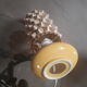 wicker lamp in the Scandinavian syle 1970 in pottery vernisse cracker electicite redone