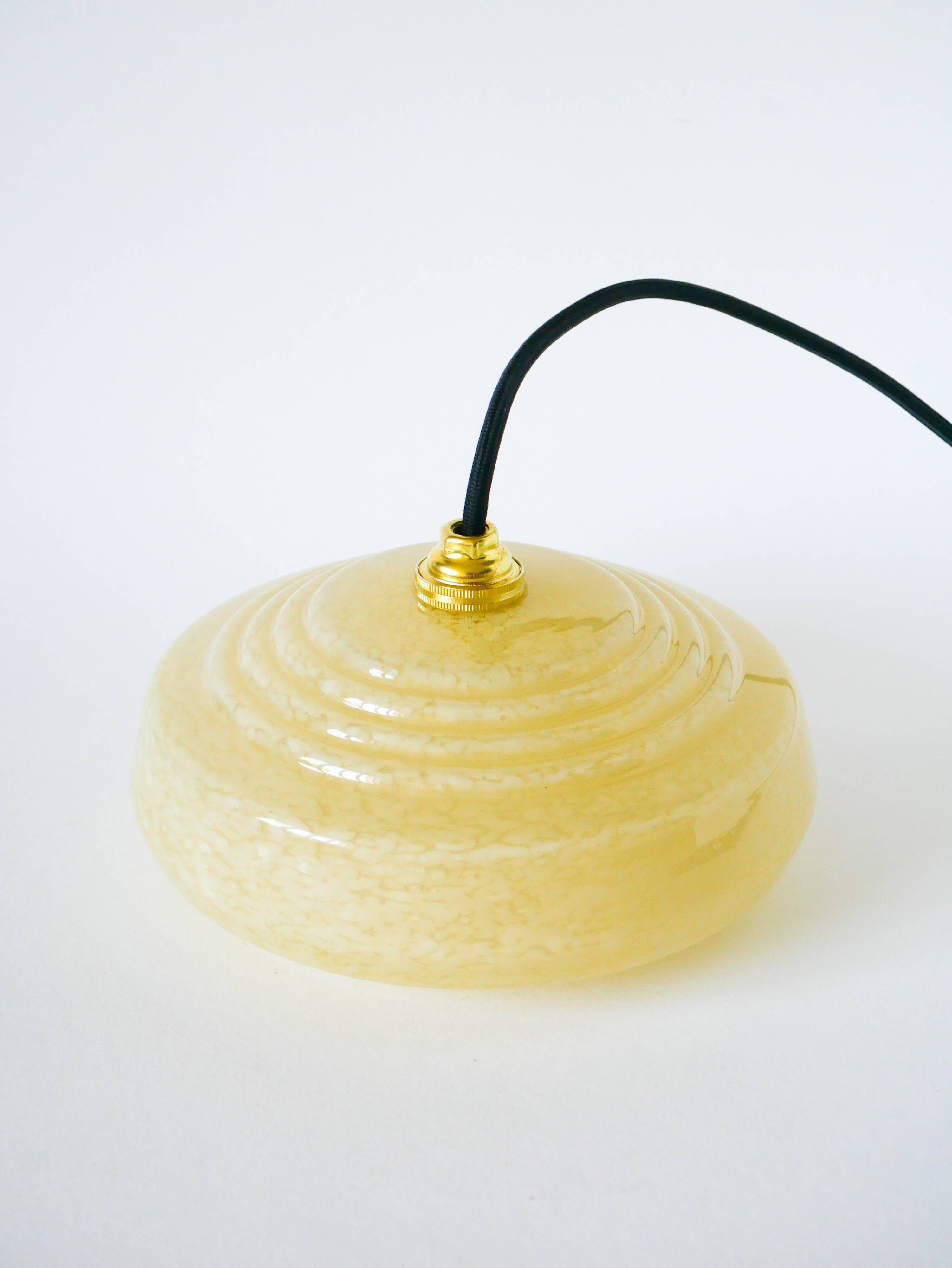 Clichy glass suspension, Yellow, 1930 - 21.5 x 8.5 cm
