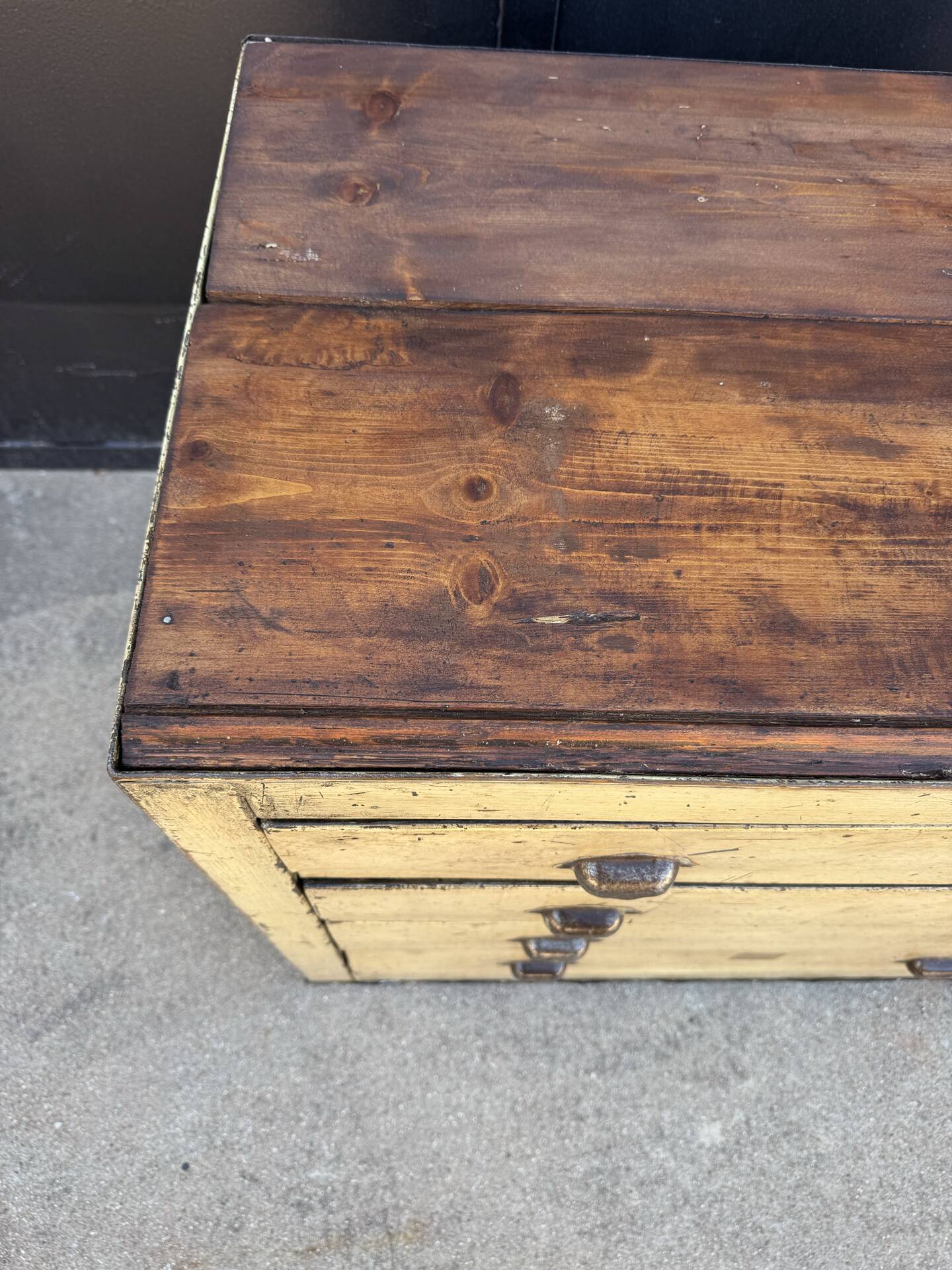 1940s iron and wood workshop furniture