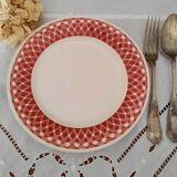 6 old flat plates mismatched in earthenware