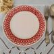 6 old flat plates mismatched in earthenware