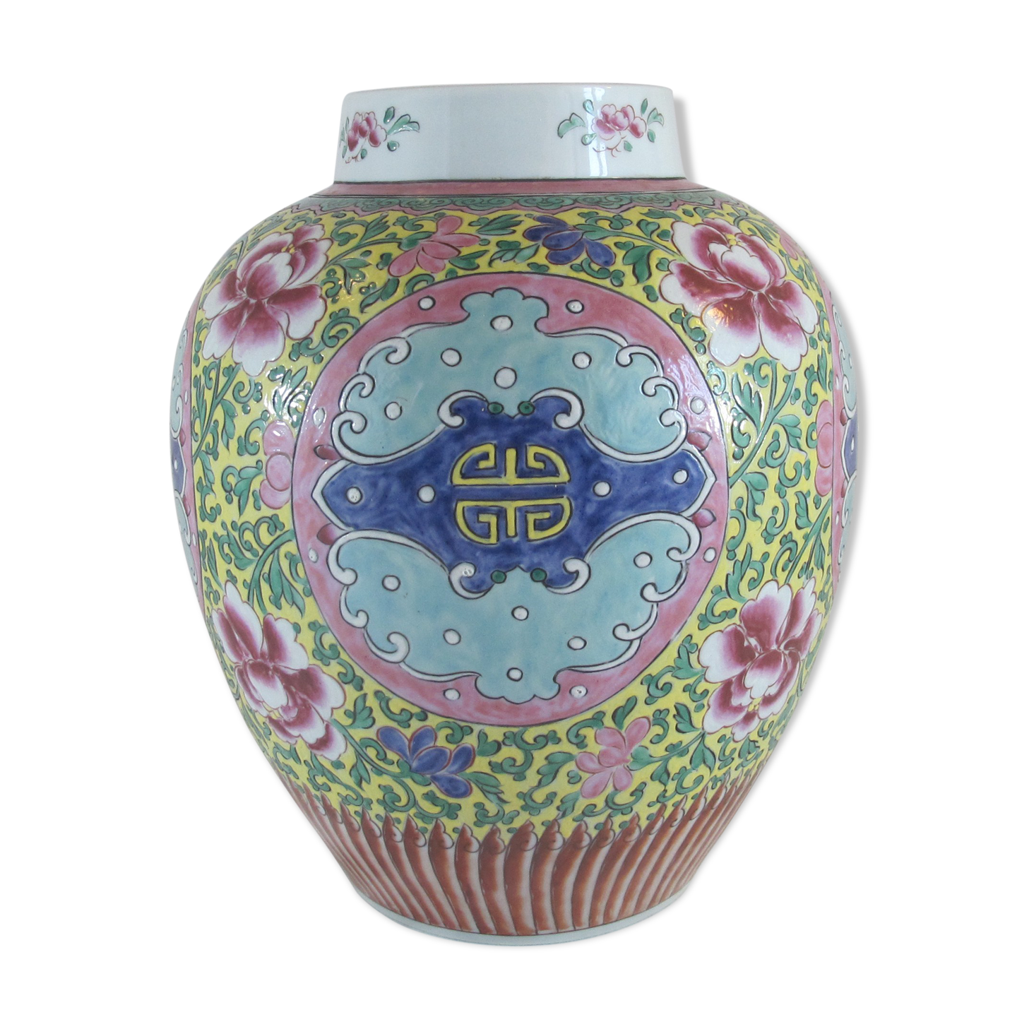 Chinese vase pink family
