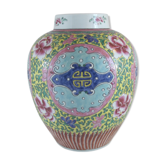 Vase chinois famille rose