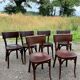 Set of 6 baumann bistro chairs classic years 50 bois fonce